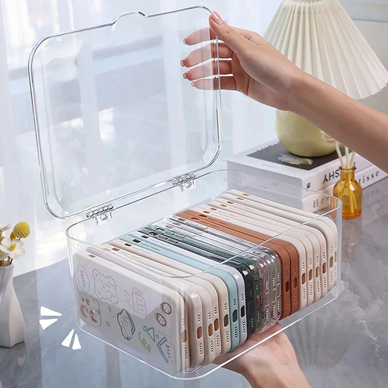 Face Mask Storage Box - Akrilik çeşitli eşyalar depolama sepeti toz