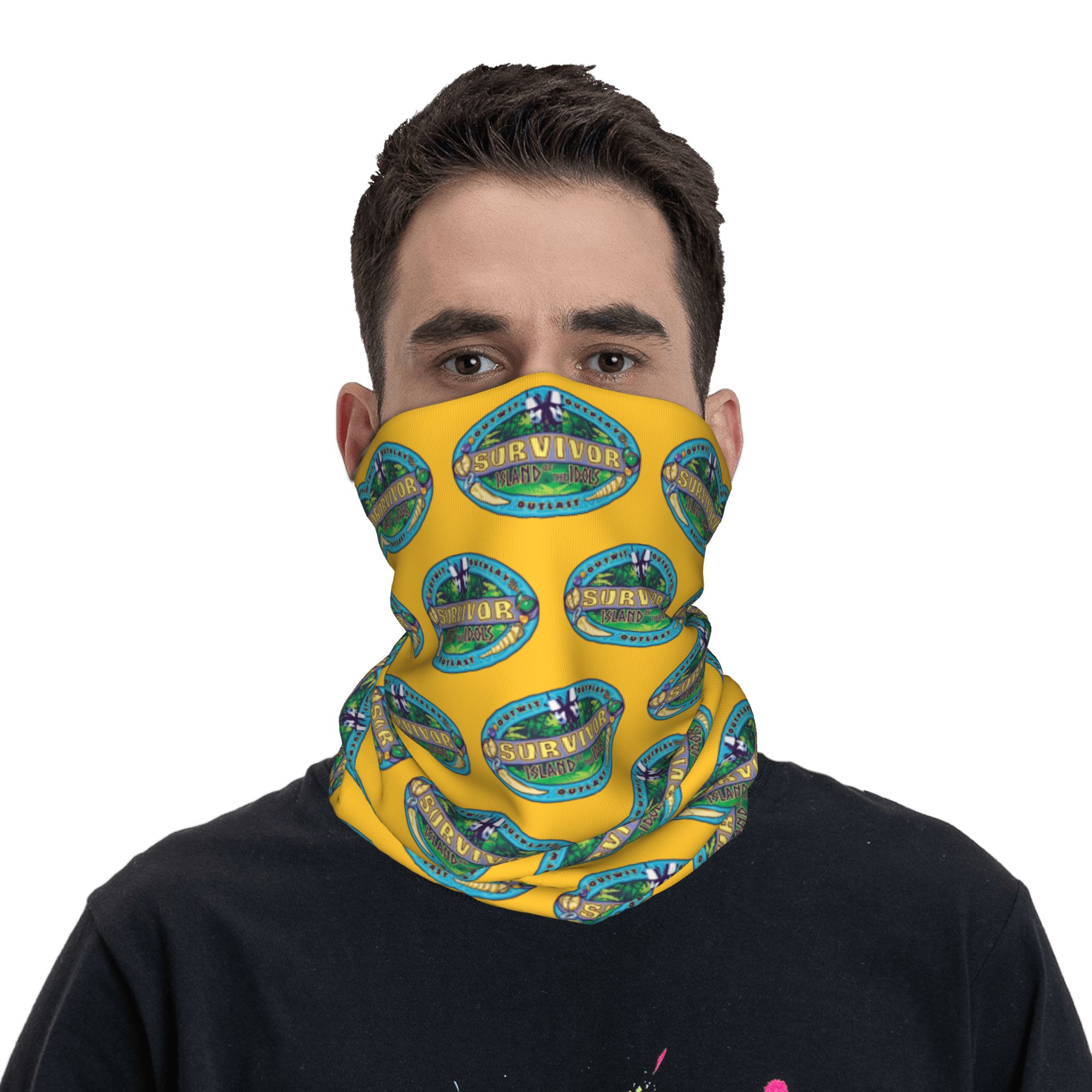 Sports Mask Breathable - S-Survivors Bandana Boyun Örtüsü Baskılı İdol