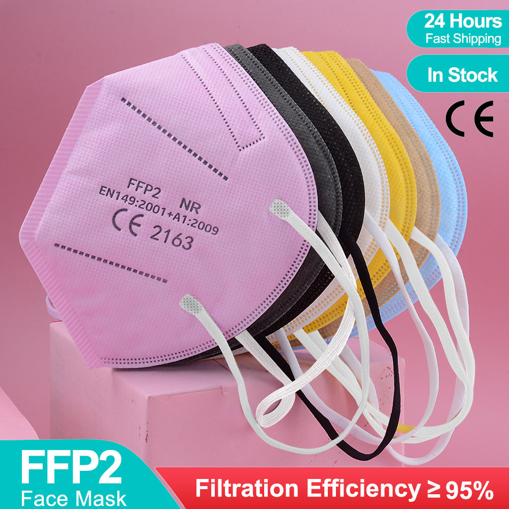 Black Face Mask Pack - 5 katmanlı FFP2 maskeleri CE onaylamak
