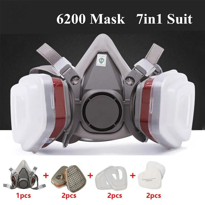 Respirator Half Face - 7'si 1 Arada Gaz Geçirmez Yarım