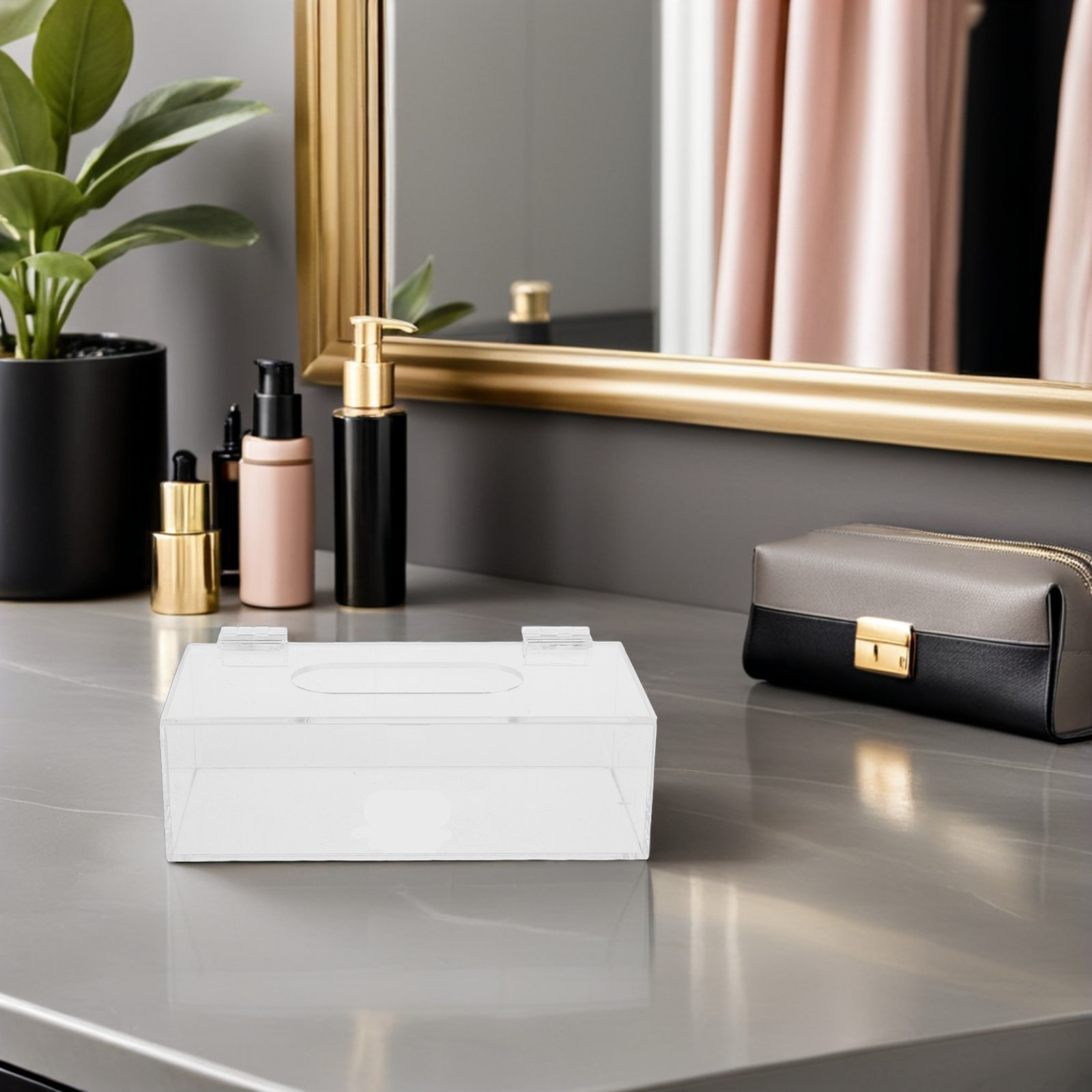 Face Mask Storage Box - Şeffaf Akrilik Yüz Maskesi Saklama Kutusu
