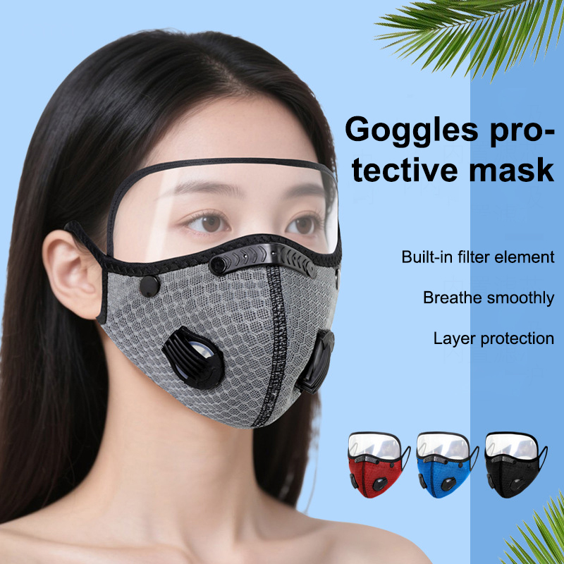 Anti Pollution Mask - Yeni Bisiklet Yüz Maskesi Filtreli Gözlükler