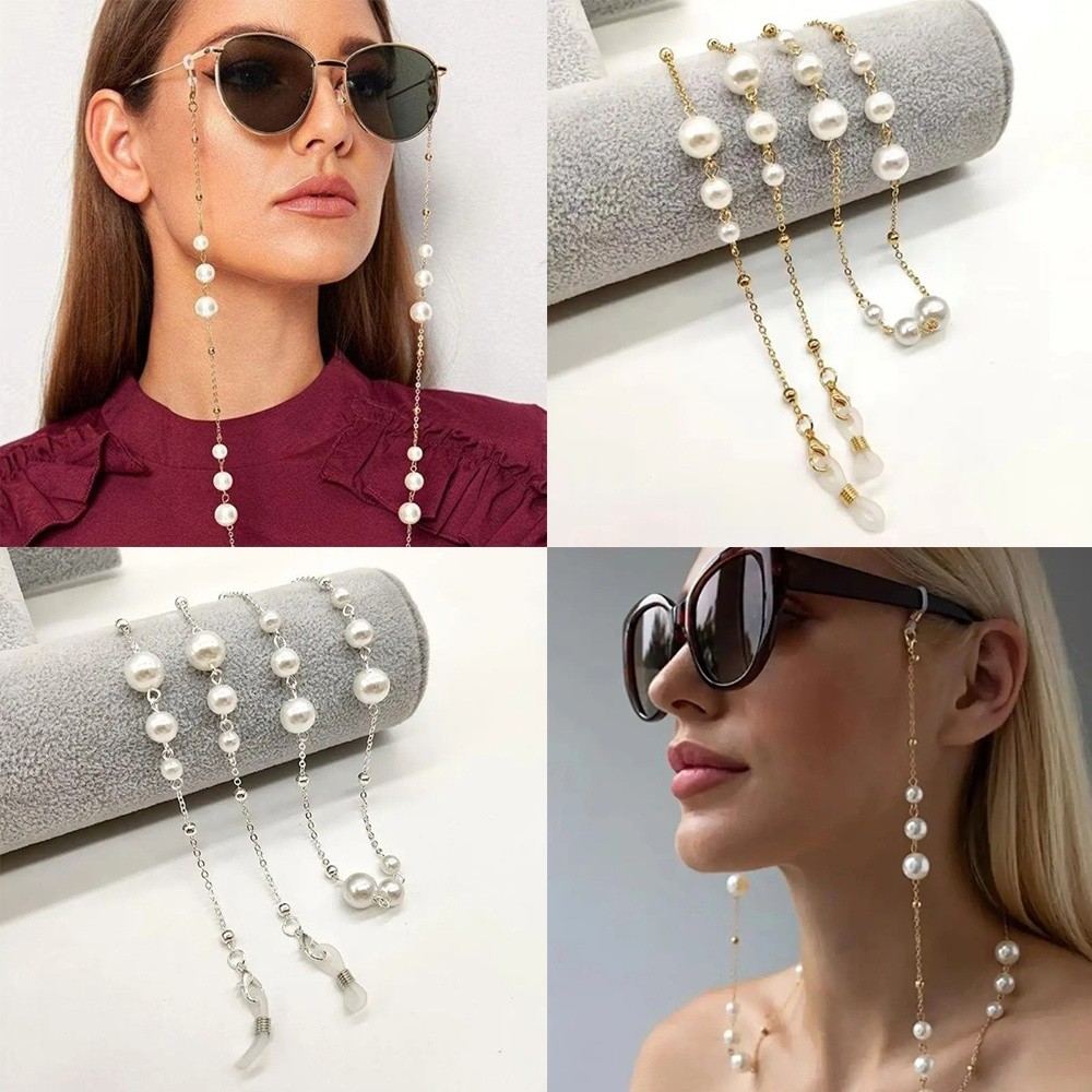 Mask Lanyard Adjustable - Trendy İnci Boncuklu Güneş Gözlüğü Zinciri