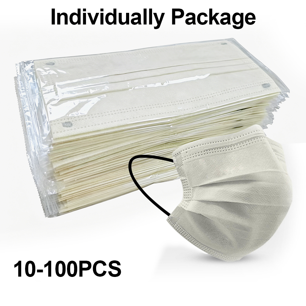 Disposable Mask Blue - 10-100 adet Tek Kullanımlık Yetişkinler Bireysel