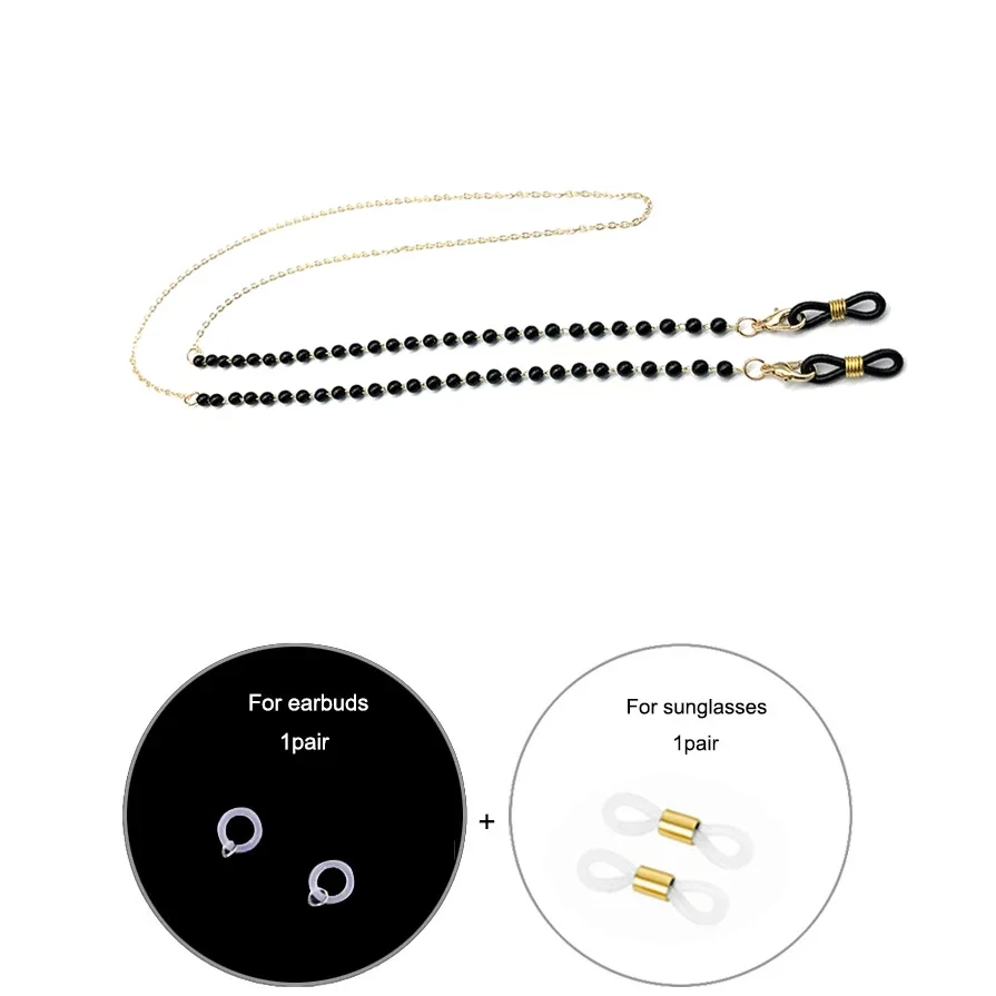 Mask Chain Holder - Kristal Boncuklu Zincir Maske Askısı Moda
