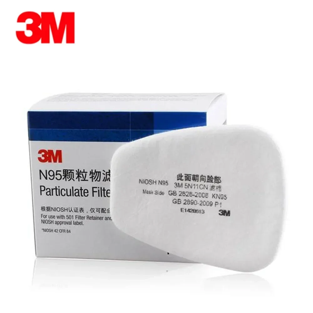 Face Mask Storage Box - 10 adet/kutu 3M 5N11 Pamuk Filtreler