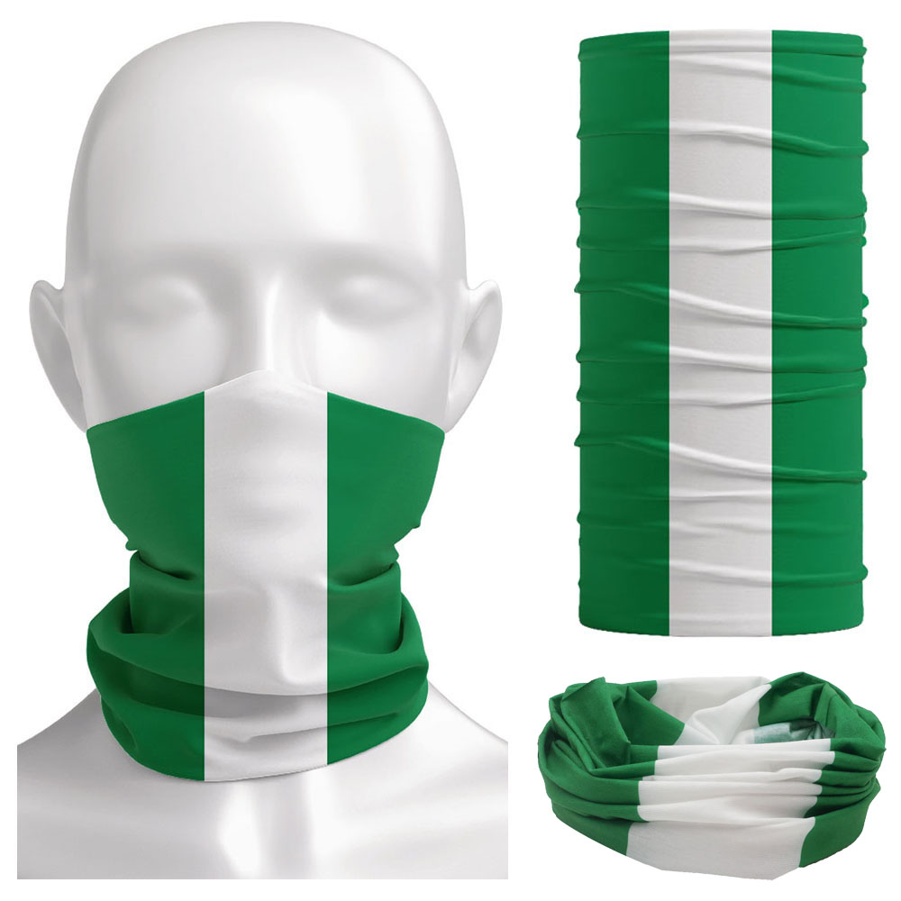 Neck Gaiter Face Cover - Nijerya Bayrağı Bandana Kadın Boyun Körüğü