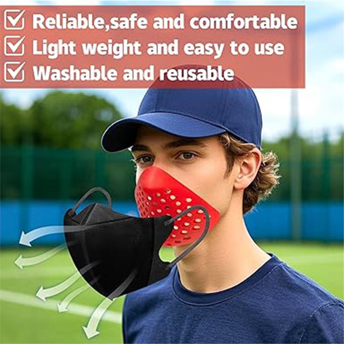 Silicone Mask Bracket - Kullanışlı 4 Adet 3D Silikon Maske