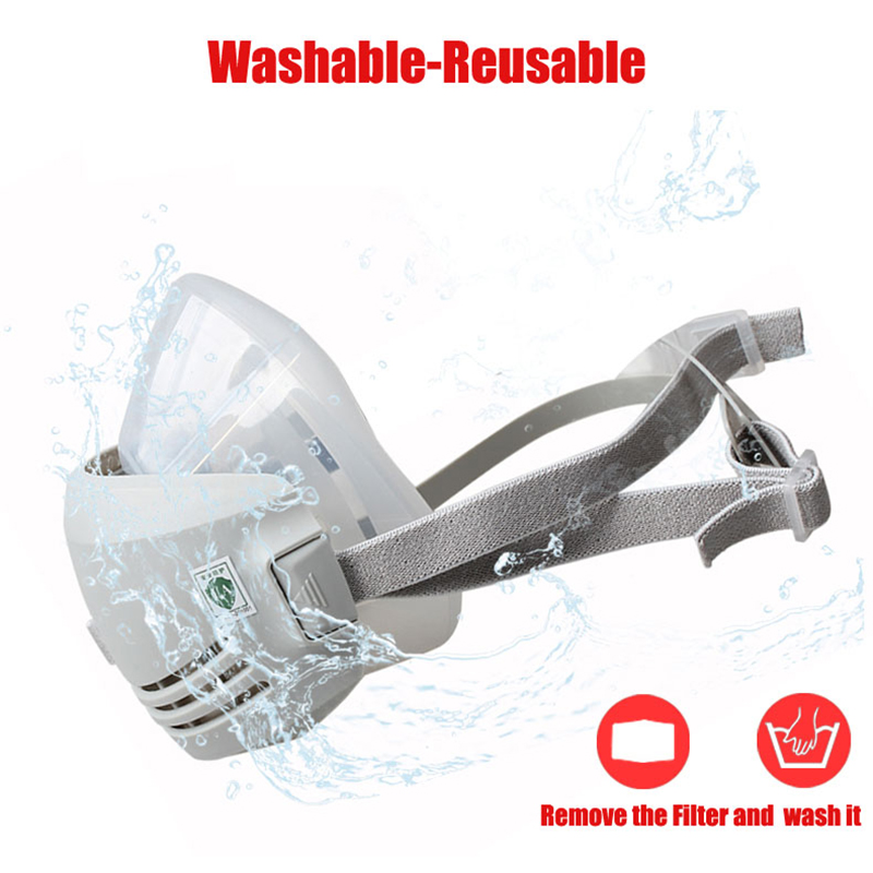 Respirator Half Face - Silikon toz geçirmez gaz maskesi maske