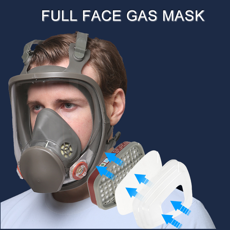 Dust Mask Construction - 6800 tam yüz gaz maskesi çift