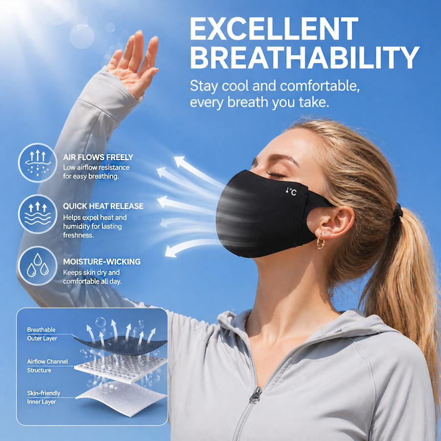Soğutucu Yaz Güneş Maskesi Açı - Sports Mask Breathable incelemesi ve fiyatı