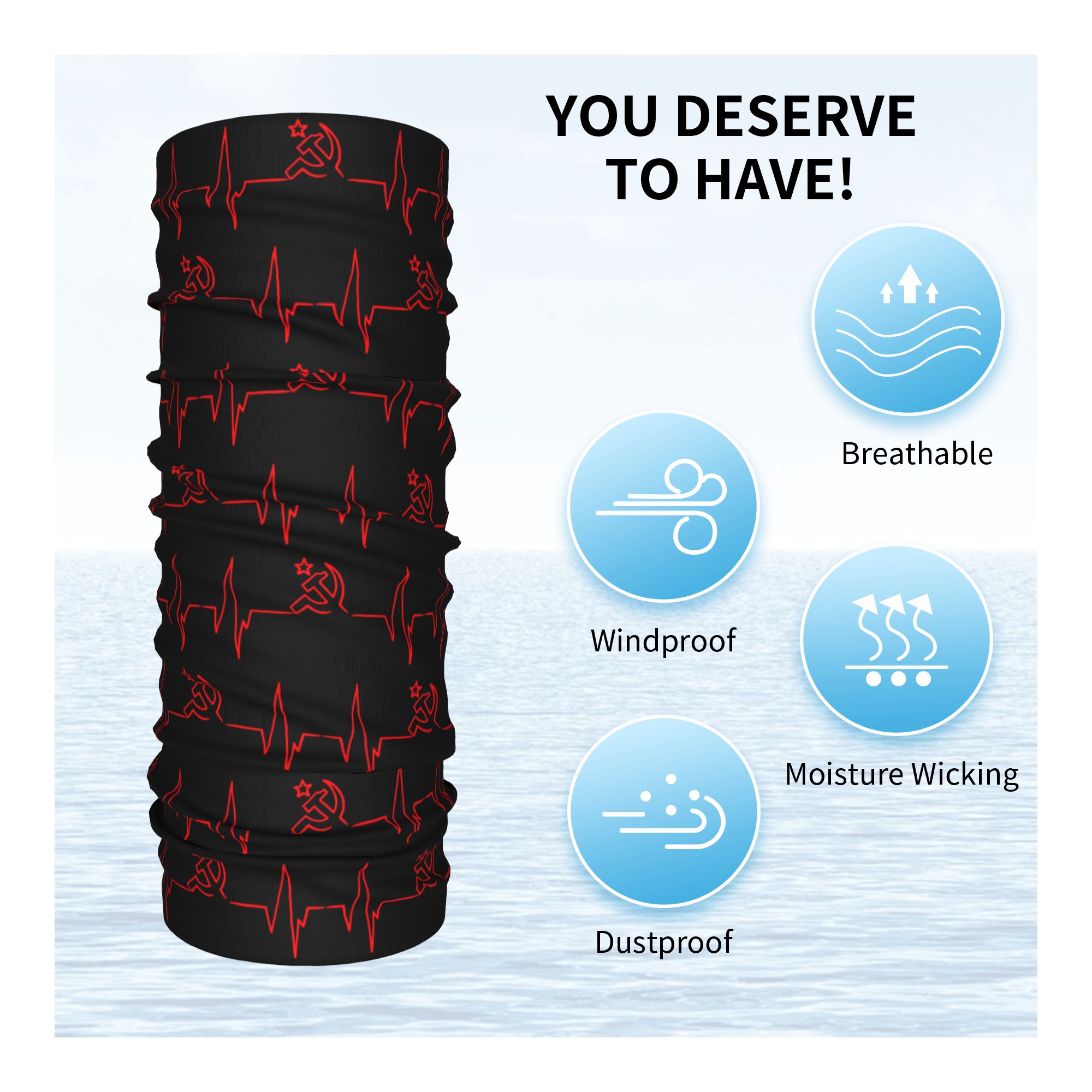Özel Kalp Atışı Rus Bayrağı Ru - Neck Gaiter Face Cover incelemesi ve fiyatı