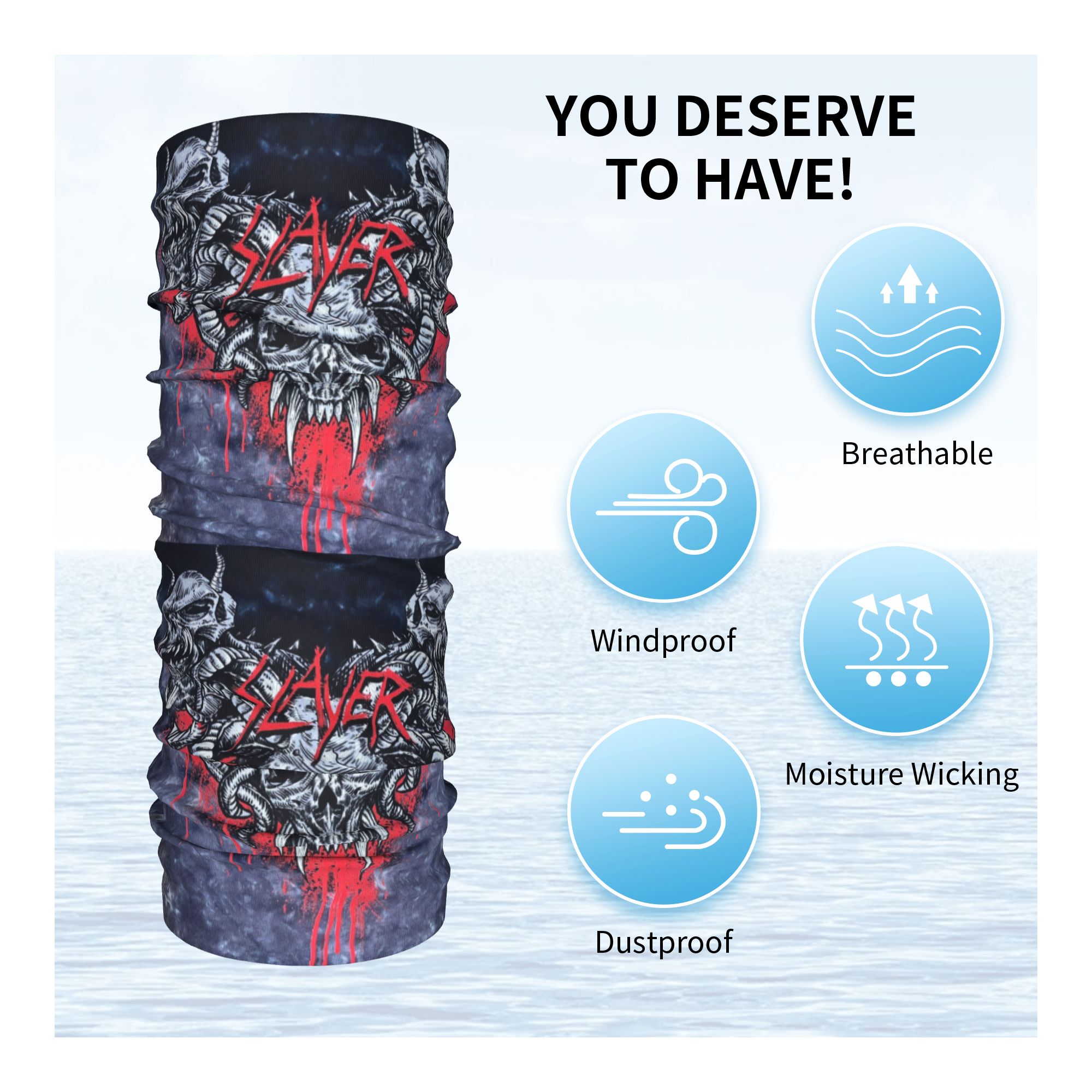 Özel Heavy Metal Rock Slayers  - Neck Gaiter Face Cover incelemesi ve fiyatı
