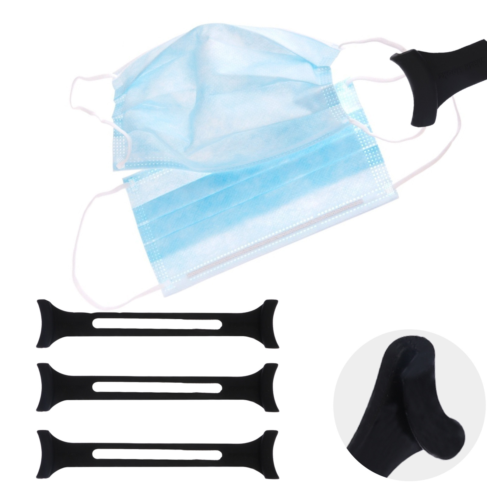 3 adet profesyonel sınıf silik - Mask Ear Saver Strap incelemesi ve fiyatı