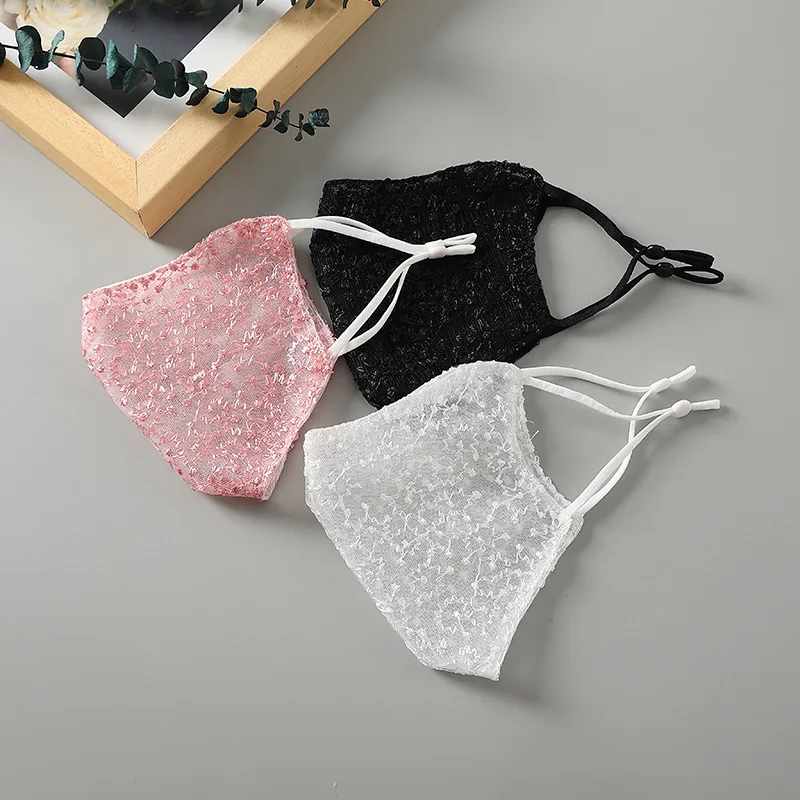 1/2 adet Siyah Beyaz Dantel Yü - Cloth Face Mask Washable incelemesi ve fiyatı