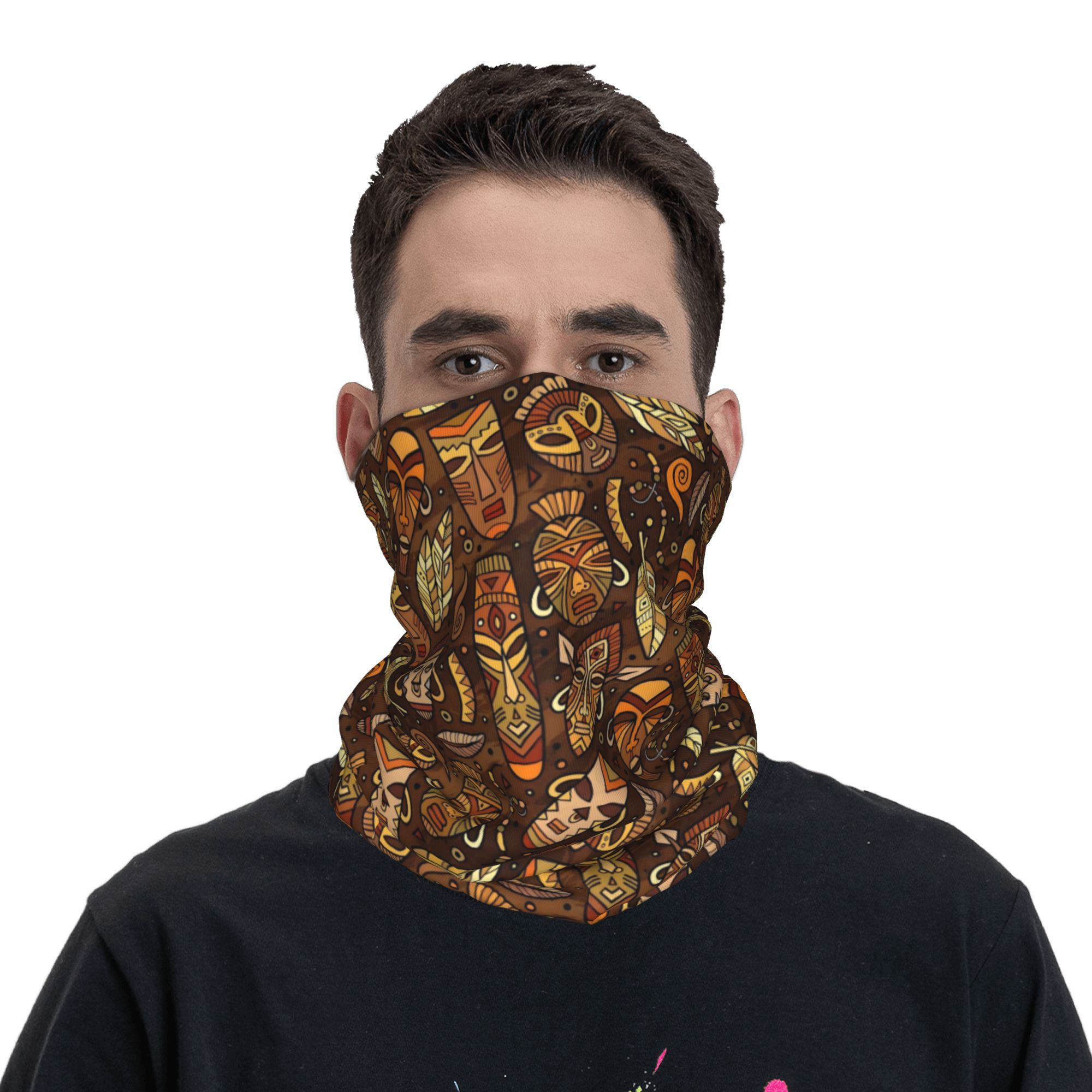 Özel Tribal Maske Desenli Band - Neck Gaiter Face Cover incelemesi ve fiyatı